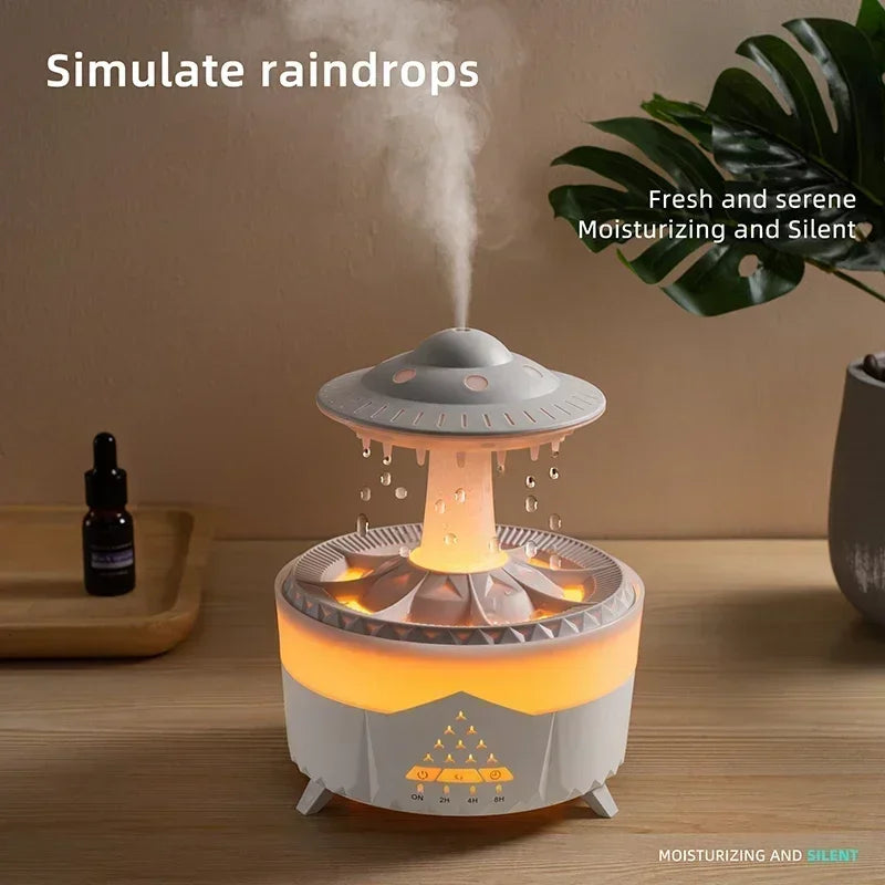 UFO Luftbefeuchter mit Wassertropfen-Sound & LED