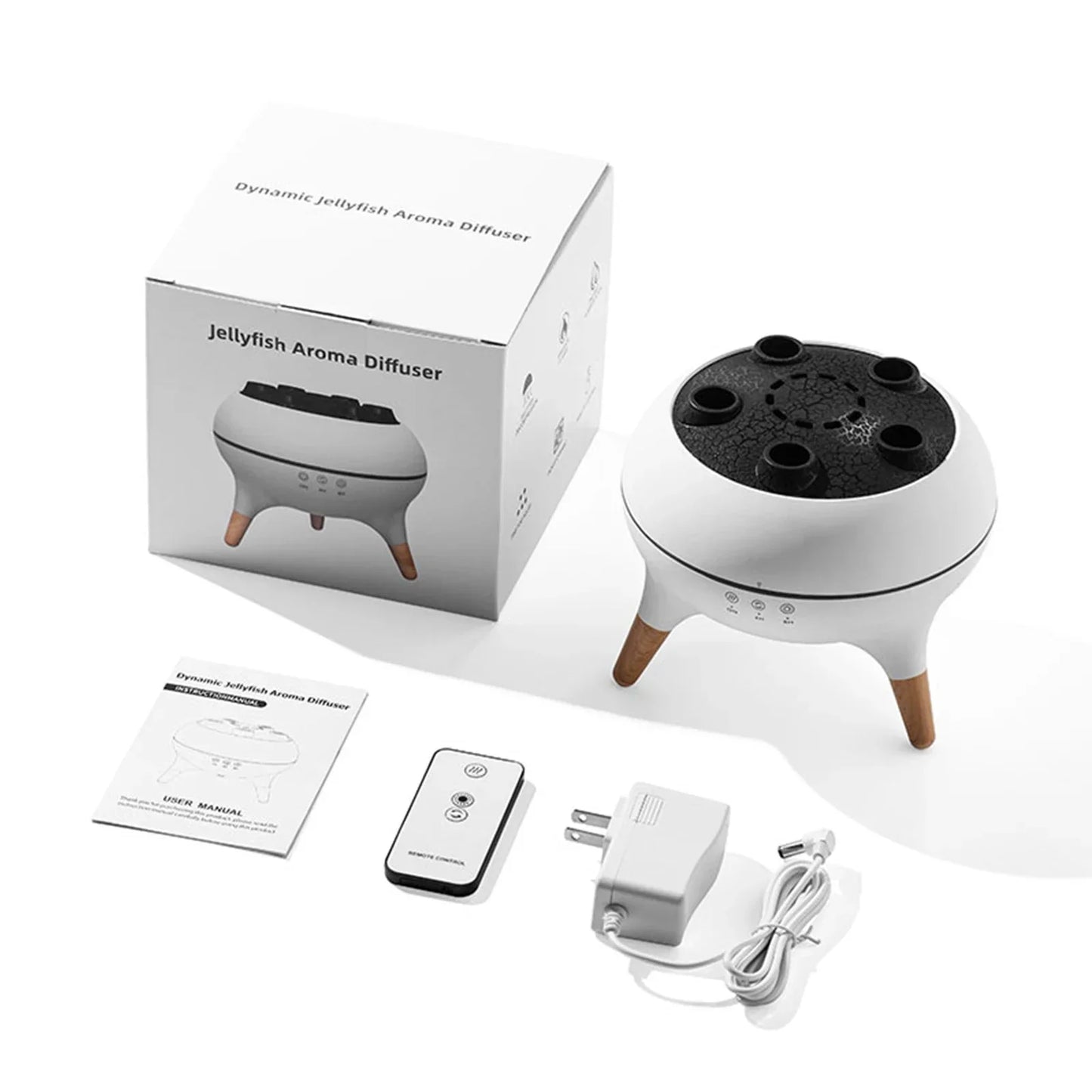 Dynamischer Quallen-Aroma-Diffusor mit buntem Farbverlauf