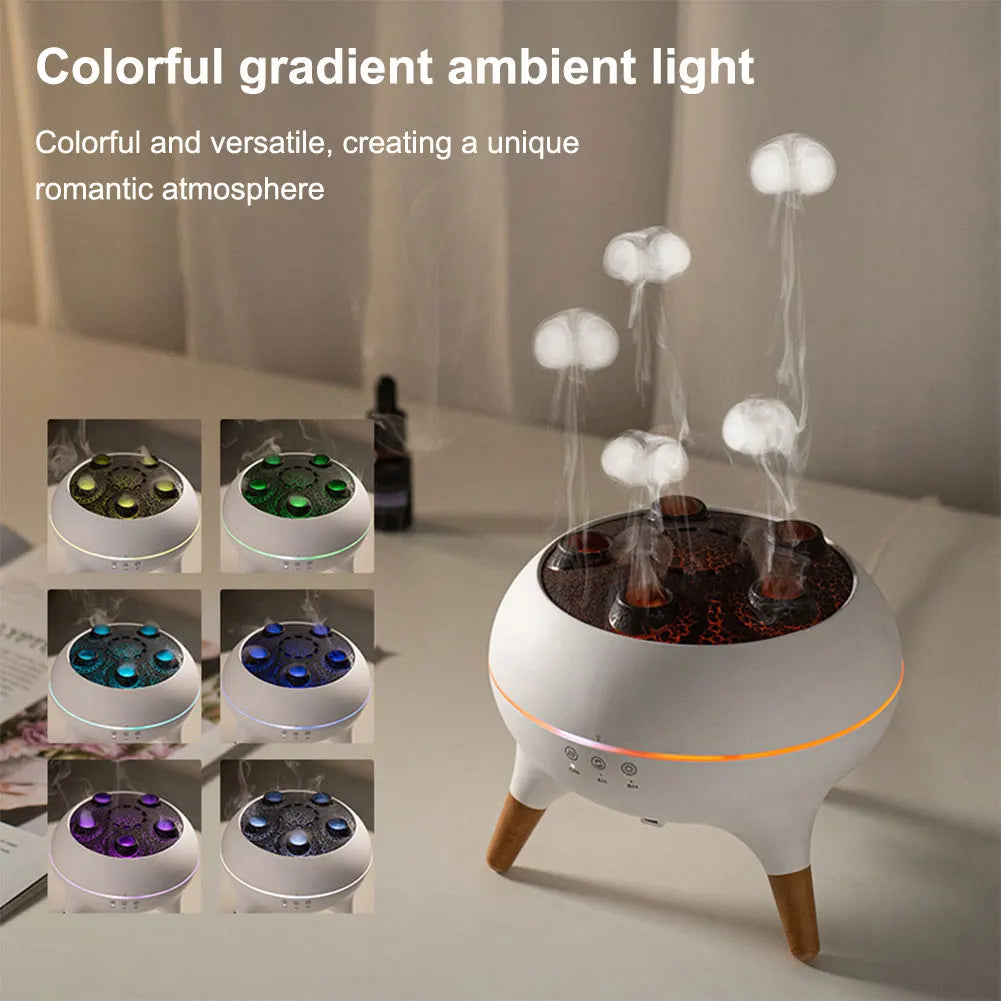 Dynamischer Quallen-Aroma-Diffusor mit buntem Farbverlauf