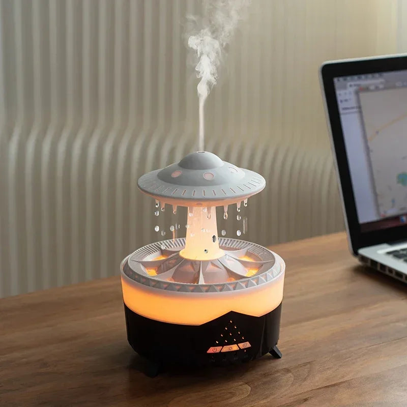 UFO Luftbefeuchter mit Wassertropfen-Sound & LED