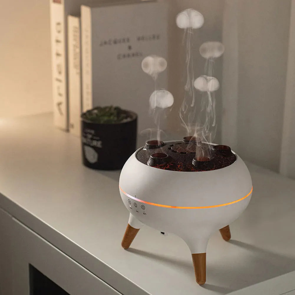 Dynamischer Quallen-Aroma-Diffusor mit buntem Farbverlauf