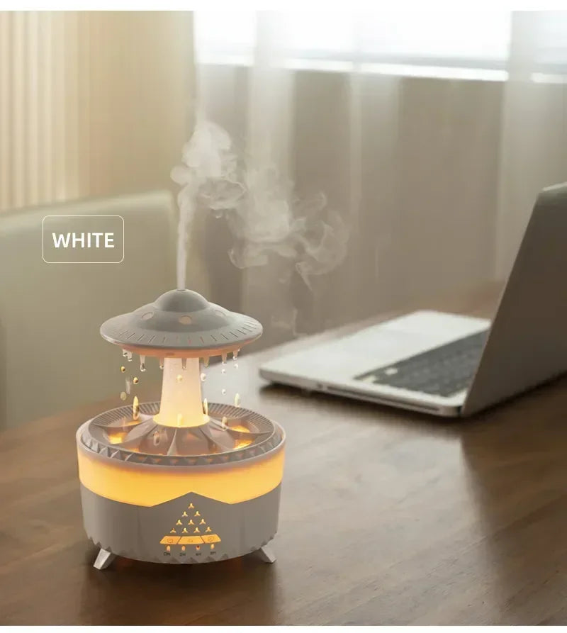 UFO Luftbefeuchter mit Wassertropfen-Sound & LED